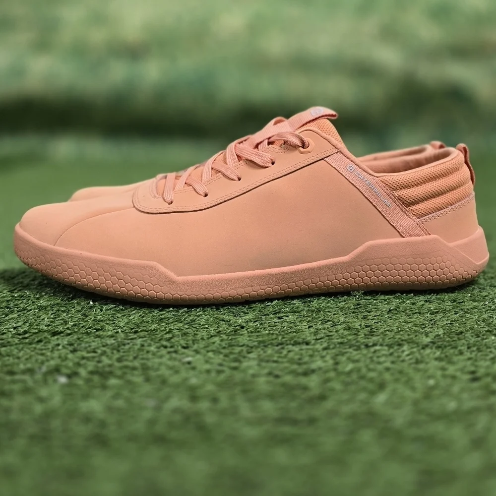 Caterpillar |  Mens Hex NuBuck laced steetwear trainers \ coral \ size 12